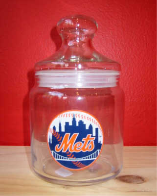 NY Mets Dog Treat Jar